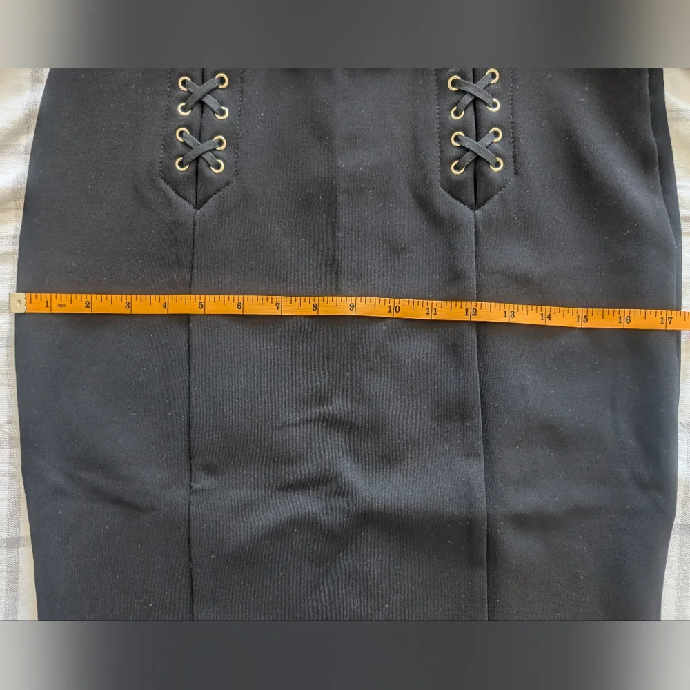 Le Chateau Black Lace-Up Pencil Skirt - Picture 8 of 11